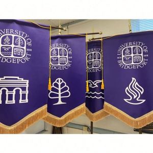 Custom Gonfalons for Graduation Commencement Ceremonies Sublimation Printing Fabric High School Championship Podium <b>Banner</b> - Product Image 4