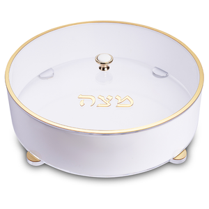 Bandeja Redonda de Acrílico para Matzá <span class=keywords><strong>con</strong></span> Detalles Dorados, Plato Premium para Pascua <span class=keywords><strong>con</strong></span> <span class=keywords><strong>Letras</strong></span> Hebreas, Ideal para Decoración de Mesa de Seder - Product Image 5