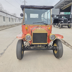Newest Popular 5 Seats Chinese Electric Classic Car Orange Vintage Sightseeing Vehicle 4 <b>Wheels</b> Customized Size for Sale - Product Image 2