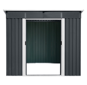 6'x8'ft Vente Chaude Taille <span class=keywords><strong>Abri</strong></span> De <span class=keywords><strong>Jardin</strong></span> Pent Toit Avec Lucarne Fenêtre Hangar En Métal - Product Image 4