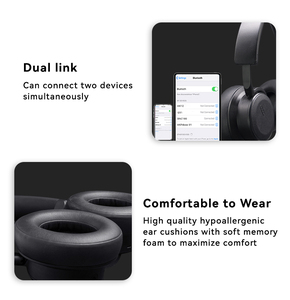 AptX HDハイブリッドアクティブノイズキャンセルワイヤレスオーバーイヤー5.2ヘッドフォン用98% ANCと15-20時間プレイタイム - Product Image 5