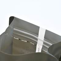 Emballage transparent de cachetage de support de sac de grains de café de fond de support plat en plastique personnalisé avec la tirette et la valve d'air