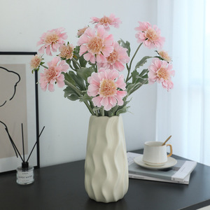 <b>Artificial</b> Flower <b>Bouquet</b> 3 Head Cosmos Flocked Silk High Simulation Home Decoration - Product Image 2