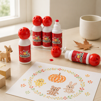 Lot de 8 mini marqueurs à points de 10 ml, pointe de 10 mm, forme ronde mignonne, lavables, pour enfants et tout-petits, jouets de dessin artistique, vente en gros
