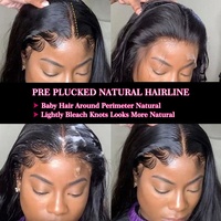 Perruque Humaine Body Wave Indienne 13x6 Naturelle, Lace Frontale de 30 Pouces, Sans Colle, 360 Full HD, Fournisseurs de Cheveux