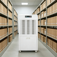 Déshumidificateur Commercial Électrique de Type Armoire 60L/Jour, Système de Contrôle d'Humidité Industriel Robuste pour Entrepôt, Sécheur d'Air Numérique