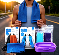 Serviette rafraîchissante personnalisée avec code QR, serviette de sport froide avec impression QR pour promotion d'entreprise