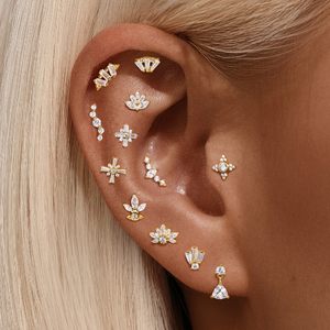 Pendientes de Plata de Ley 925 con Circonitas Geométricas, Joyería de Moda para Piercing, Gran Venta - Product Image 4