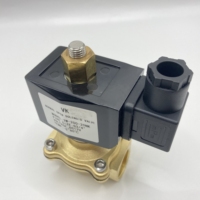 Vanne solénoïde en laiton normalement ouverte 12V 24V 220V, 2 voies, 1/2 pouce, pour eau et gaz
