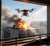 Dispositif d'extinction d'incendie Tenyu UAV, lutte contre les incendies à distance en toute sécurité pour les scénarios d'incendie difficiles d'accès en immeubles de grande hauteur