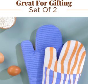Vente en gros de gants de cuisine en silicone et coton résistants à la chaleur, avec logo personnalisé imprimé - Product Image 3