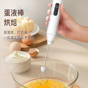 Duck Electric <b>Milk</b> Frother Rechargeable Handheld Stainless Steel Mini Frother For Coffee Tea Egg Mixing Whipping - Product Image 2
