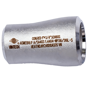 Réducteur concentrique haute pression lisse en acier inoxydable ASME B16.9 A403 1/2 "-12" pour pétrole, gaz et pétrochimie - Product Image 4