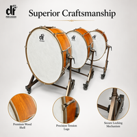 Factory Whole Hi-Grade Concert Bass Drum 32 Inch Orchestral Symphony Drum with Rolling Stand Percussion Instrument