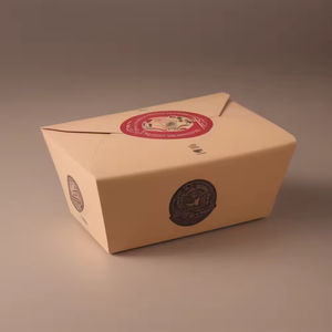 Caja Rectangular de Papel Kraft para Llevar con Tapa, Ideal para <span class=keywords><strong>Sushi</strong></span>, Bocadillos, Galletas, Ensaladas y Pollo Frito, 800 ml, al Mejor Precio - Product Image 1