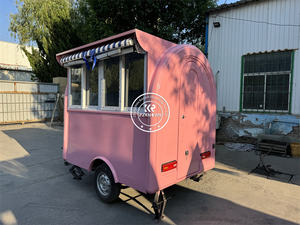 Remolque de Comida Rápida KN-220H 2026 de 2.2m de Largo, Color Rosa, Quiosco de <span class=keywords><strong>Hot</strong></span> Dogs, Carrito de Venta de Sándwiches - Product Image 2