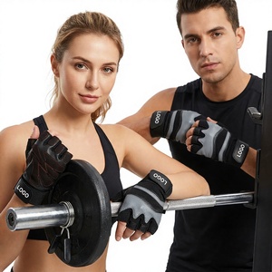 Gants de musculation longs jusqu'aux poignets, respirants, durables, pour le sport et le fitness, gris et noir, compatibles écran tactile, toutes saisons - Product Image 1