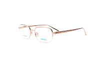 Gafas Ópticas de Lujo de Titanio 18K, Monturas Unisex Semimontura, Diseño Moderno con Estampado, Ligeras, para Todo Tipo de Rostro