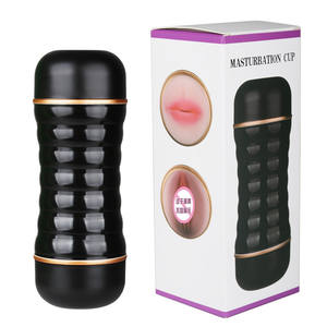 Masturbador masculino Manual de doble cabeza, Juguetes sexuales para adultos, Clip fuerte de succión, Copa de masturbación Oral de Garganta Profunda - Product Image 1