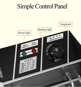 Friggitrice Commerciale DF81, Friggitrice Elettrica per Tacchino con 1 Cestello, Friggitrice Singola da Banco in Acciaio Inox per Ristoranti - Product Image 3