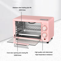 Four électrique visuel multifonctionnel en acier inoxydable 600W avec commande mécanique pour la pâtisserie domestique, personnalisable directement de l'usine
