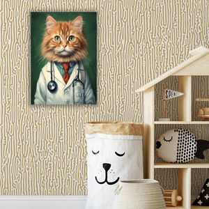 Di alta qualità di moda per la <span class=keywords><strong>casa</strong></span> da parete Art Doctor al lavoro in stile Art déco stampa in metallo con magnete sistema di sospensione da parete in metallo - Product Image 5