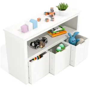 Weiß ECO Holz Kinder Kinder Spielzeug Aufbewahrung organisator Schrank, Würfel Kinderzimmer Spielzeug Aufbewahrung regal mit 3 Schubladen