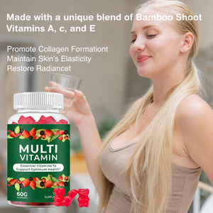 Gommes multivitaminées avec vitamines A, C, D3, E, complexe <span class=keywords><strong>B</strong></span>, folate, biotine, zinc, iode, complément alimentaire, OEM, étiquette privée - Product Image 3