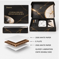 Boîte d'expédition personnalisée en carton ondulé brillant en forme d'avion pour réparation de céramique, avec doublure en éponge et dorure à chaud, pour cadre photo