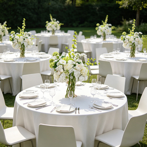 Centro de Mesa de Flores Artificiales Personalizado de Amaranto Verde y Hortensias Blancas, Duradero, para Bodas y Eventos - Product Image 3
