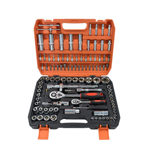 108 Piece Socket Set 1/2 In Chromium Vanadium Steel Ratchet Wrench Auto Repair Tool Kit With Case - Product Image 2