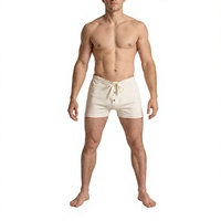 Shorts Boxers Homme Taille Mi-Haute avec Cordon de Serrage 100% Coton Tricoté Anti-Bactérien Confortable Sans Coutures Logo à la Taille 6XL