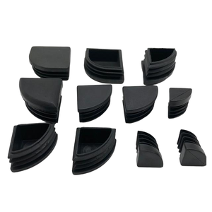 Quarter Round <b>Plastic</b> Pipe Plug 90 Degree Tube End Cap For Furniture Steel Pipe Feet, Made in China - Product Image 1