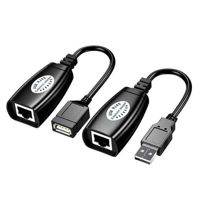 Brand New USB 2.0 to RJ45 Cable Extender Adapter 50M (150ft) Length Ethernet Extension for Laptop
