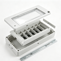 Boîtier de distribution électrique étanche en plastique pour extérieur, 2 voies, 110 V, 20 A, 8 prises, montage en surface, avec disjoncteur en cuivre