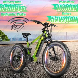 <span class=keywords><strong>Bicicleta</strong></span> Eléctrica <span class=keywords><strong>Cyrusher</strong></span> Ranger 2.0 52V 20AH con Neumáticos de 26 Pulgadas, Cuadro de Aluminio, Frenos de Disco Hidráulicos, 80 Millas de Autonomía, Envío desde la UE - Product Image 2