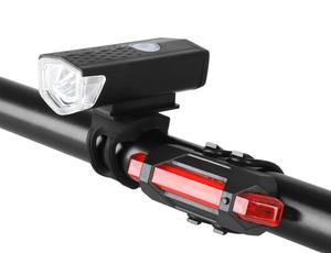 Set Luci per Bici USB LED Ricaricabili Lampada Impermeabile Torcia Anteriore e Posteriore per Mountain Bike - Product Image 2