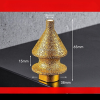 Tête de meulage multifonctionnelle en céramique, marbre, diamant, brasée sous vide, chanfreineur, alésoir, type parapluie conique, M14, perçage