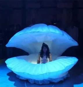 Giant LED Inflatable Led Seashell/Inflatable Clam Shell Conch For Party/ Stage/ Wedding Decoration