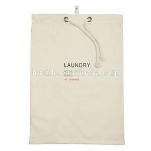 100% Cotton Foldable <b>Laundry</b> Storage Travel <b>Bag</b> Customizable Size with <b>Drawstring</b> for Home Use Featuring Custom Logo - Product Image 6
