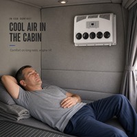 Fournisseur chinois de climatiseurs de camion intégrés à effet de refroidissement rapide, nouveau style, 12/24 volts, matériau ABS pour tracteur