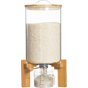 กล่องเก็บอาหารแห้งขนาดใหญ่ 5 ลิตร 7 ลิตร 10 ลิตร ทำจากแก้วสำหรับใส่ข้าว - Product Image 1