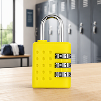Mini cadenas de mode à combinaison, serrure à code à 3 chiffres, léger, en ABS et alliage de zinc, pour casier de gym et tiroir