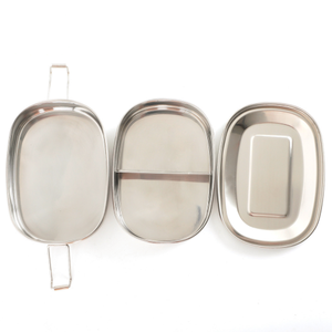 Chất Lượng Cao Thép Không Gỉ Đôi Tường Bữa Ăn Prep Hai Lớp <span class=keywords><strong>Bento</strong></span> Trưa <span class=keywords><strong>Box</strong></span> Với Khóa - Product Image 6