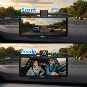 מצלמת DVR לרכב OEM בגודל 10.26 אינץ' 4K+1080P עם CarPlay, מצלמת דרך עם <span class=keywords><strong>Android</strong></span> Auto, מראה אחורית עם ראיית רוורס, מקליט וידאו AI, מצלמת דרך. - Product Image 1