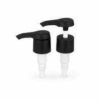 Pompe à lotion côtelée blanche ISO9001 28/410 33/410 à visser 4,0cc 5,0cc avec ressort interne pour recharge de shampoing et savon