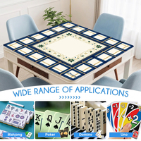 Tapis de Mahjong de Noël pliable 31 pouces en néoprène, impression personnalisée américaine, antidérapant, en caoutchouc inodore, housse de table portable