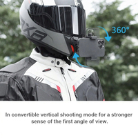 Support de fixation pour mentonnière de casque de moto intégral, support de téléphone portable pour prise de vue en vue à la tierce personne pour GoPro Hero/DJI