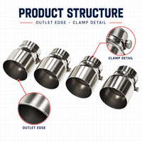 Embouts d'échappement de luxe en acier inoxydable poli miroir 1,5 mm pour M2 F87 M3 F80 M4 F82 F83