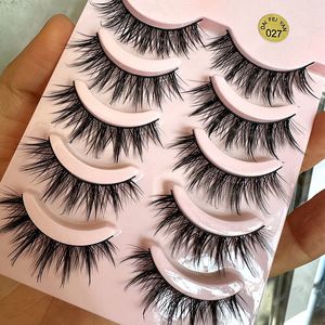 Nouvelles extensions de cils en vison 3D réutilisables sans colle, auto-adhésives, effet volumineux, faites à la main, bande complète, pour revendeurs - Product Image 5